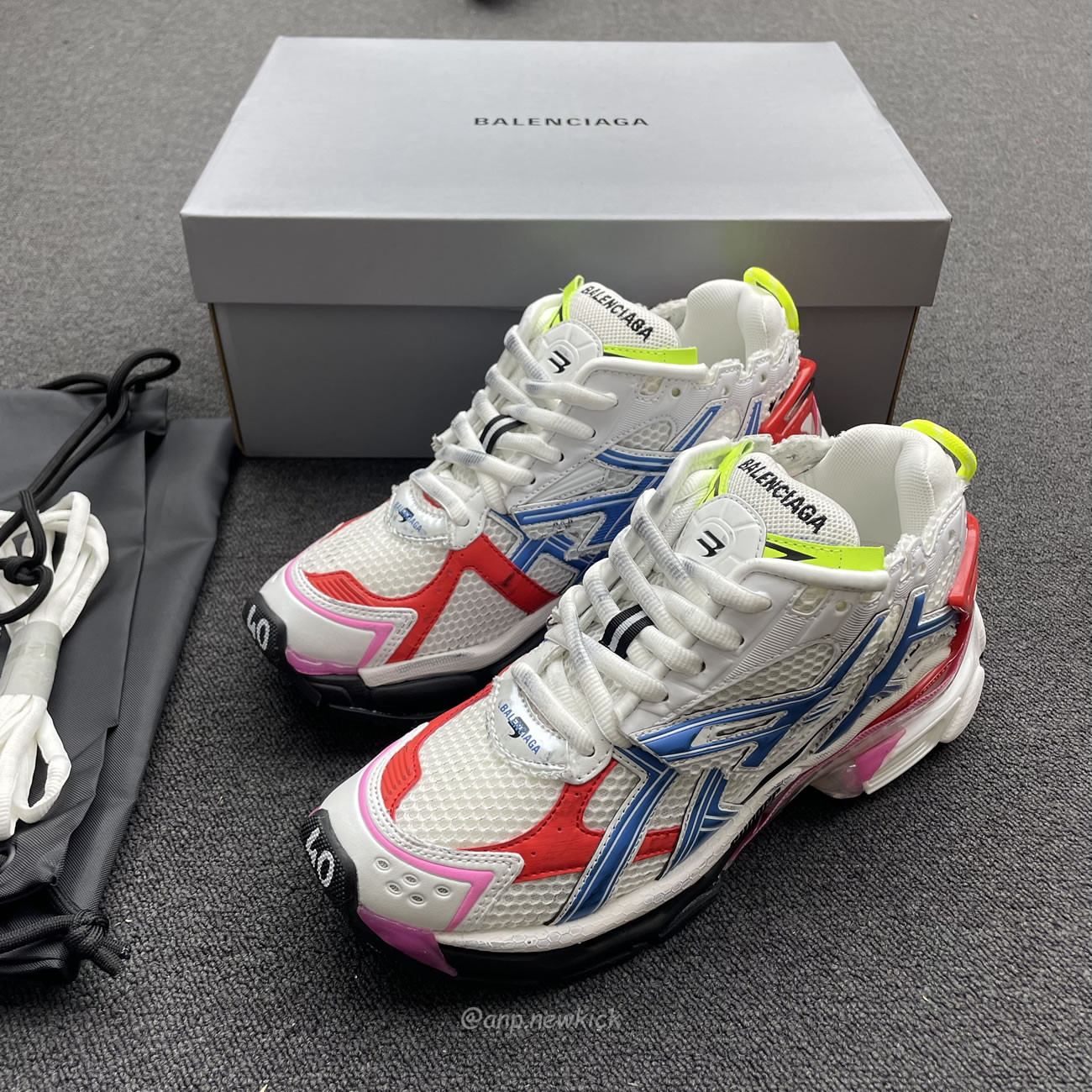 Balenciaga Multicolor Mesh Rubber White 677403 W3rb6 9645 (5) - newkick.app